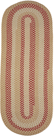 Manhattan Natural braided indoor/outdoor rug by Rhody Rug — oval runner