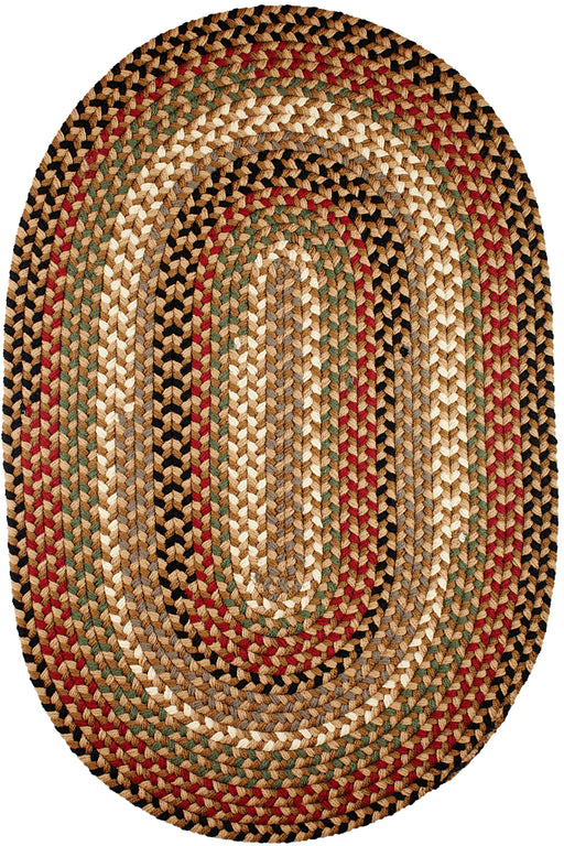 Mayflower Natural Earth braided indoor/outdoor rug by Rhody Rug — oval