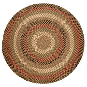 Mayflower Natural Earth braided indoor/outdoor rug by Rhody Rug — round