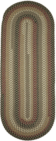 Mayflower Forest Green braided indoor/outdoor rug by Rhody Rug — oval runner