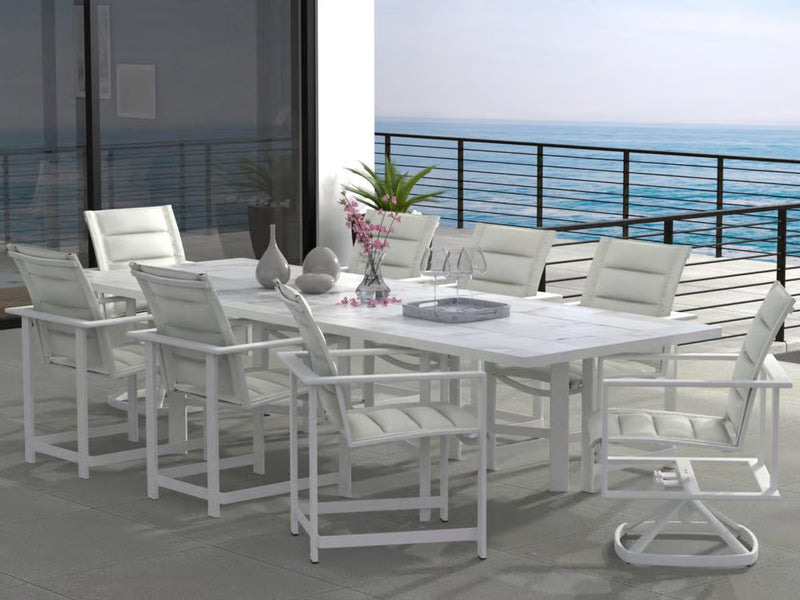 OW Lee Studio Sling Aluminum Patio Dining Arm Chair