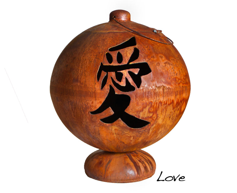Ohio Flame “Live, Laugh, Love” 30-Inch Asian-Inspired Fire Globe™