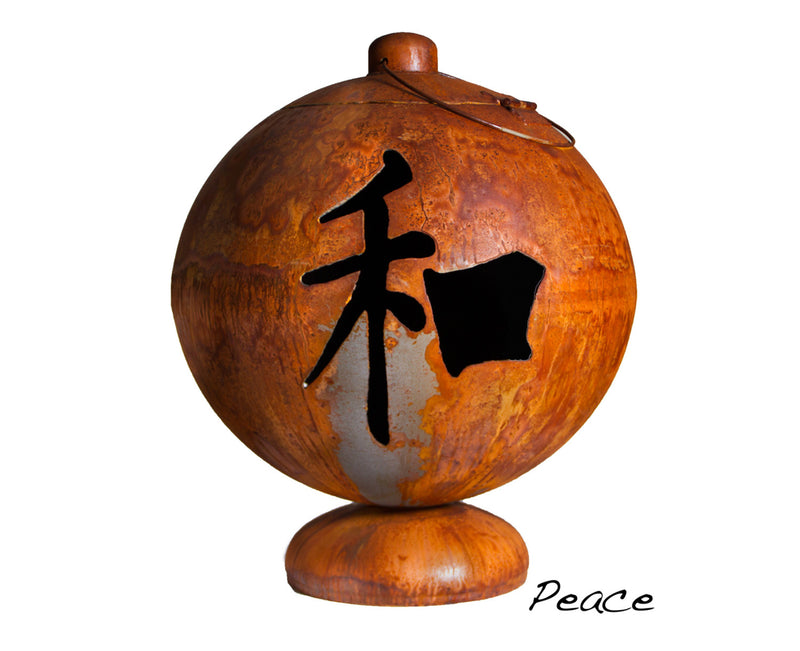 Ohio Flame “Peace, Happiness, Tranquility” 41-Inch Asian-Inspired Fire Globe™
