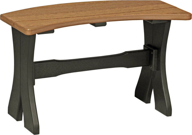 Poly 28 Table Bench Antique Mahogany Black