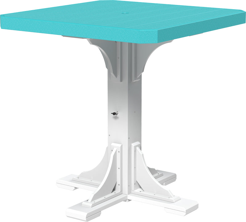 Poly 41 Square Table Aruba Blue White Bar