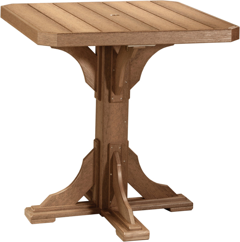 Poly 41 Square Table Antique Mahogany Bar Height