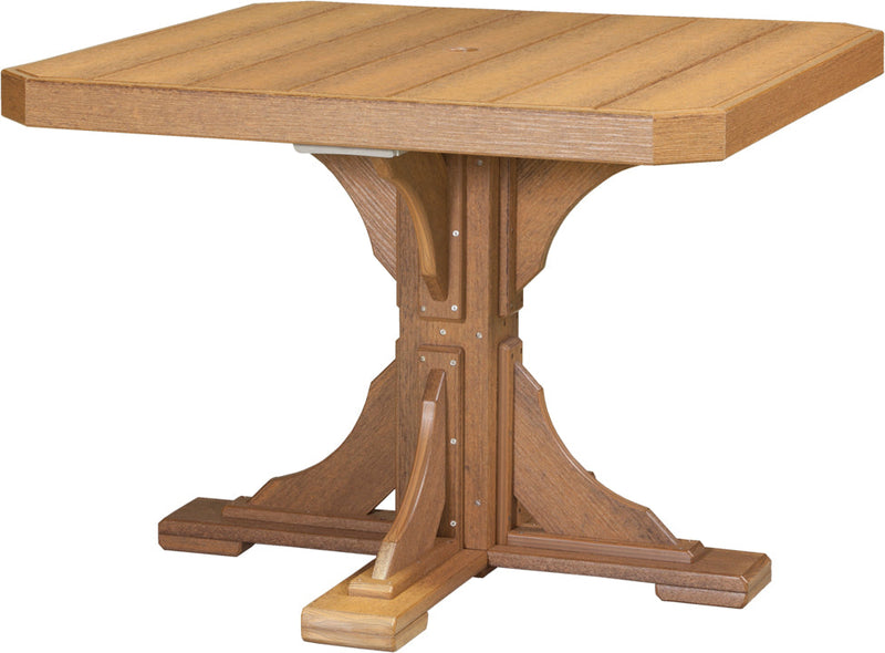 Poly 41 Square Table Antique Mahogany Dining Height