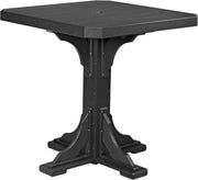 Poly 41 Square Table Black Bar Height