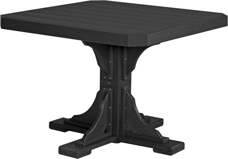 Poly 41 Square Table Black Dining Height