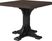 Poly 41 Square Table Brazilian Walnut Black Counter