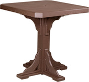 Poly 41 Square Table Chestnut Brown Bar