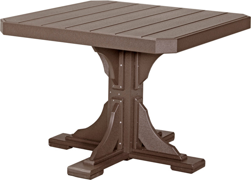 Poly 41 Square Table Chestnut Brown Dining