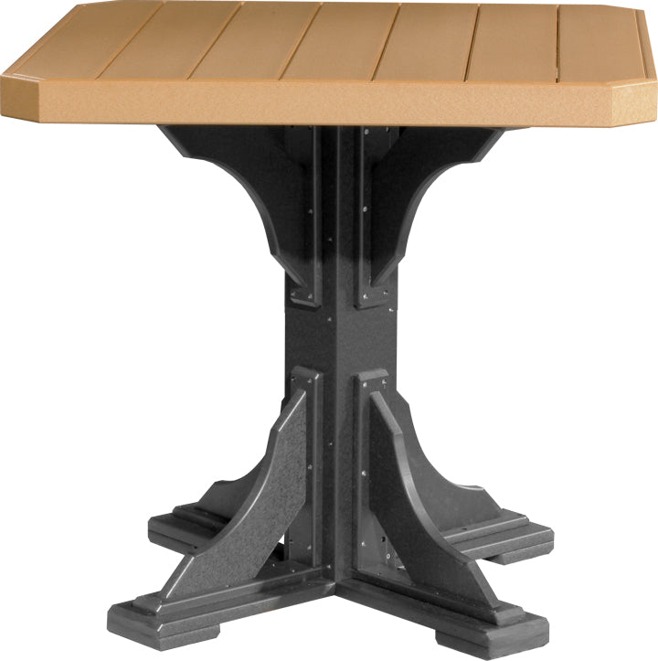 Poly 41 Square Table Cedar Black Counter
