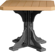 Poly 41 Square Table Cedar Black Dining