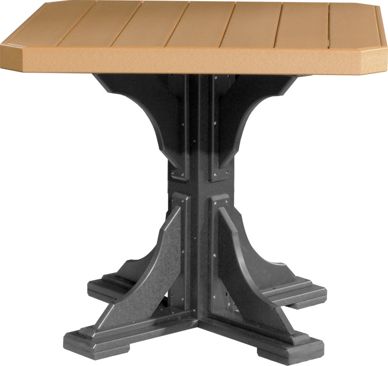 Poly 41 Square Table Cedar Black Dining