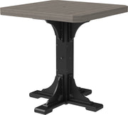 Poly 41 Square Table Coastal Gray Black Bar