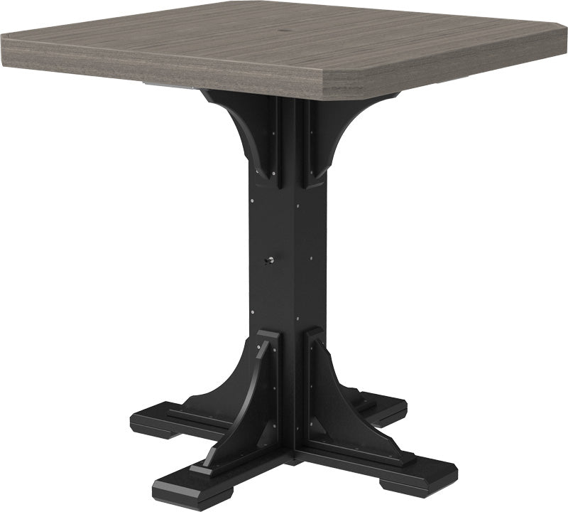 Poly 41 Square Table Coastal Gray Black Bar