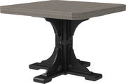 Poly 41 Square Table Coastal Gray Black Dining