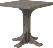 Poly 41 Square Table Coastal Gray Bar