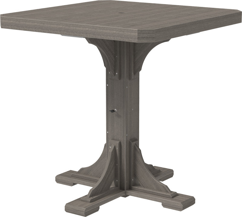 Poly 41 Square Table Coastal Gray Bar