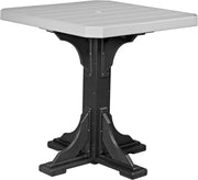 Poly 41 Square Table Dove Gray Black Bar
