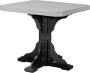 Poly 41 Square Table Dove Gray Black Counter