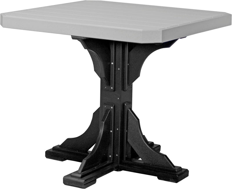 Poly 41 Square Table Dove Gray Black Counter