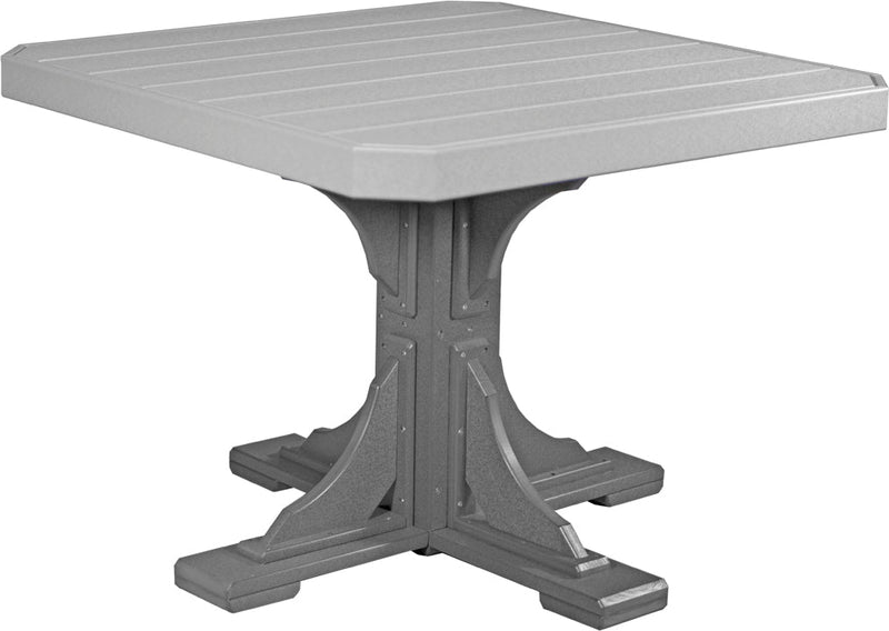 Poly 41 Square Table Dove Gray Slate Dining