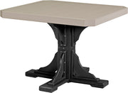 Poly 41 Square Table Weatherwood Black Dining