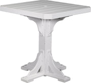 Poly 41 Square Table White Bar