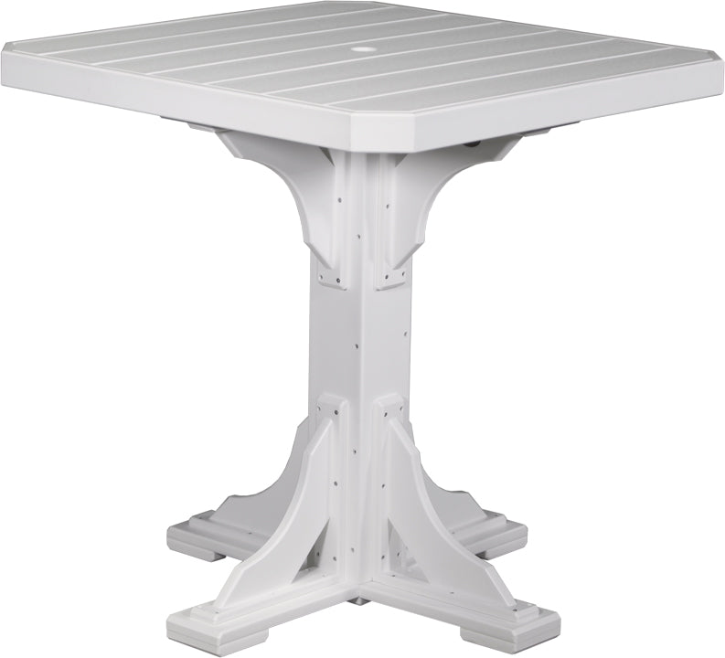 Poly 41 Square Table White Bar