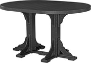 Poly 4 x 6 Oval Table Black Bar Height