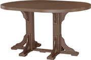 Poly 4 x 6 Oval Table Chestnut Brown Bar