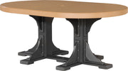 Poly 4 x 6 Oval Table Cedar Black Dining
