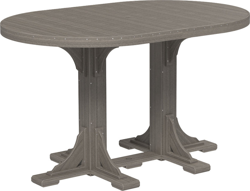 Poly 4 x 6 Oval Table Coastal Gray Bar