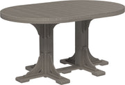 Poly 4 x 6 Oval Table Coastal Gray Counter