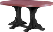 Poly 4 x 6 Oval Table Cherrywood Black Counter