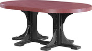 Poly 4 x 6 Oval Table Cherrywood Black Dining
