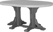 Poly 4 x 6 Oval Table Dove Gray Slate Counter
