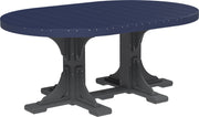 Poly 4 x 6 Oval Table Patriot Blue Slate Dining