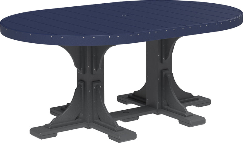 Poly 4 x 6 Oval Table Patriot Blue Slate Dining