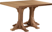 Poly 4 x 6 Rectangular Table Antique Mahogany Bar Height