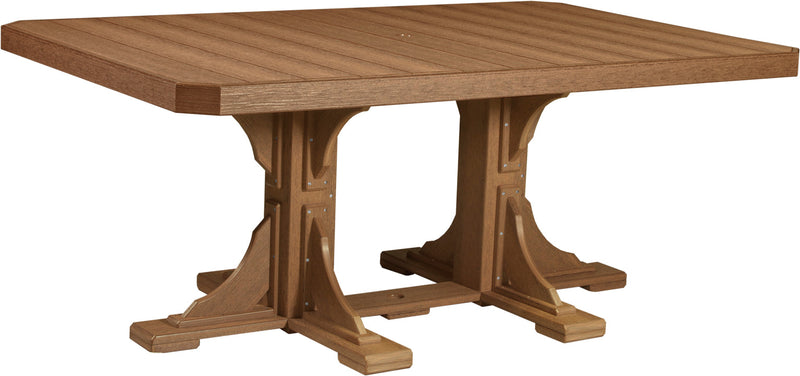 Poly 4 x 6 Rectangular Table Antique Mahogany Dining