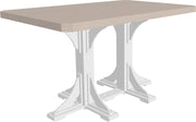 Poly 4 x 6 Rectangular Table Birch White Bar Height