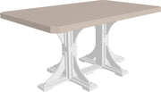 Poly 4 x 6 Rectangular Table Birch White Counter Height