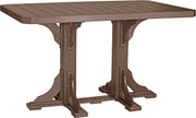 Poly 4 x 6 Rectangular Table Chestnut Brown Bar