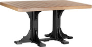 Poly 4 x 6 Rectangular Table Cedar Black Bar