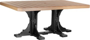 Poly 4 x 6 Rectangular Table Cedar Black Dining