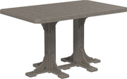 Poly 4 x 6 Rectangular Table Coastal Gray Bar