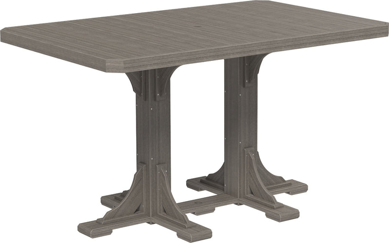 Poly 4 x 6 Rectangular Table Coastal Gray Bar